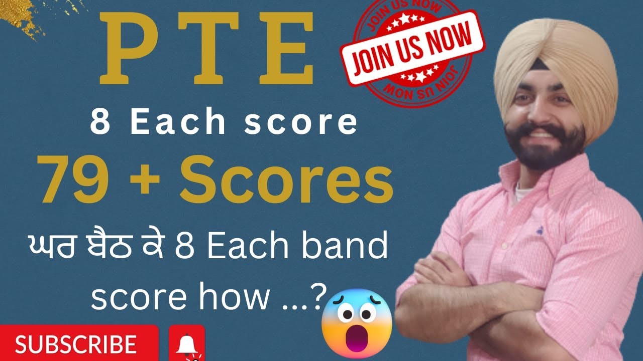 PTE 79 + scores in 15 days 8 each band scores in 2023 ( Gurwinder sir )