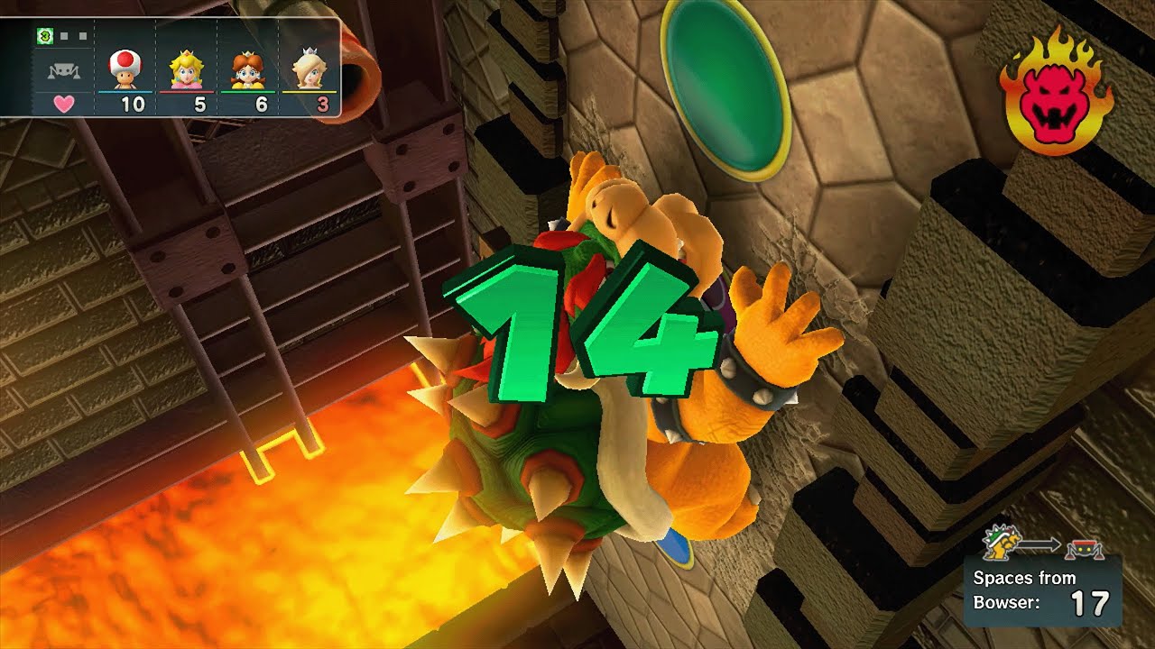 Mario Party 10 - Toad vs Peach vs Daisy vs Rosalina vs Bowser - Chaos Castle