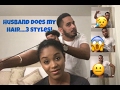 Husband Does My Hair Challenge| 3 Styles