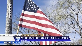 Fallen flag in Chico prompts patriotic response from veterans