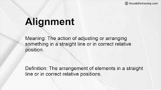 Alignment Meaning