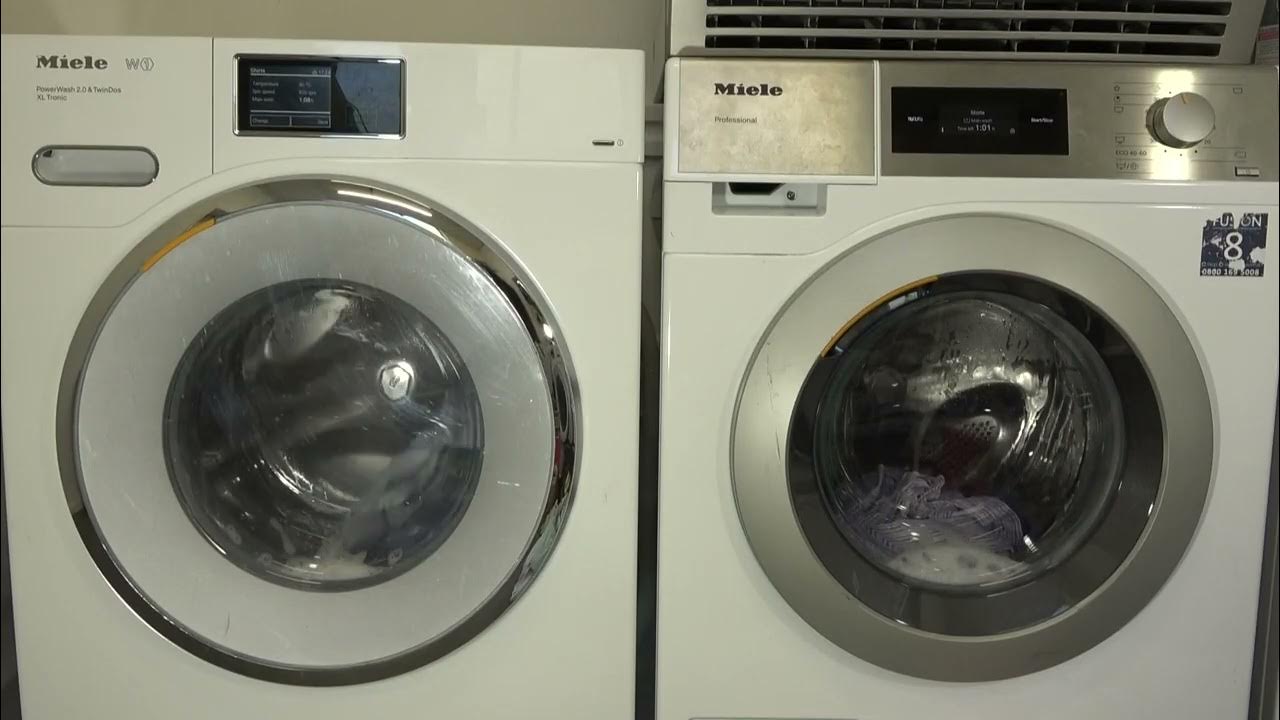 Wash Race Miele W1 vs Miele Professional PWM500 / Shirts cycle with