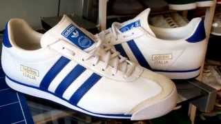 close: Adidas Italia 74 (white/blue) - YouTube