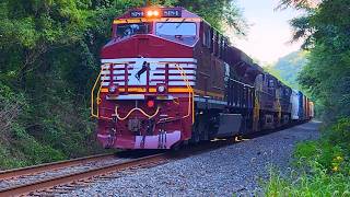 NS 8184 (Altoona) leads 12G at Harmar, PA - NS Conemaugh Line
