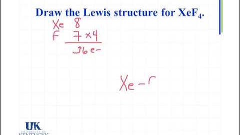 6.09 Draw the Lewis structure for XeF4