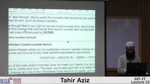 CA AFC 04 IT by Sir Tahir Aziz Lecture # 32 (MS Excel) | Office 365 |