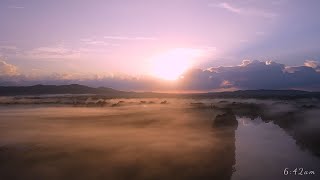 Misty Morning Sunrise over the North Johnstone River Bridge | Innisfail QLD Australia | 4k Cinematic