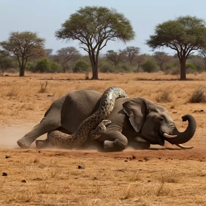Rescue turns into wild chase! A man, a furious elephant & a python ...