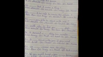 MODAL AUXILIARIES MCQs|CLASS 10TH ENGLISH BSEH | SOLVED EXAMPLES SETS ABCD2017|