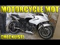 My Motorcycle MOT Checklist!