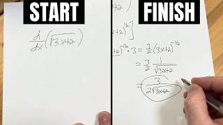 Finding the Derivative of the Square Root of Another Function using the Chain Rule