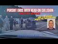 Dangerous level 3 sex offender flees police before hitting semi-truck [Updated w/ body cam video]