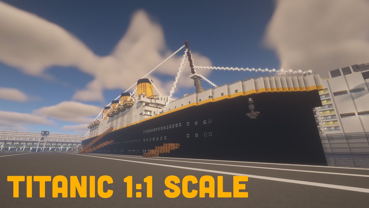 Minecraft Titanic Layout Titanic 1:1 Scale Reproduction in Minecraft (With full interior) - YouTube