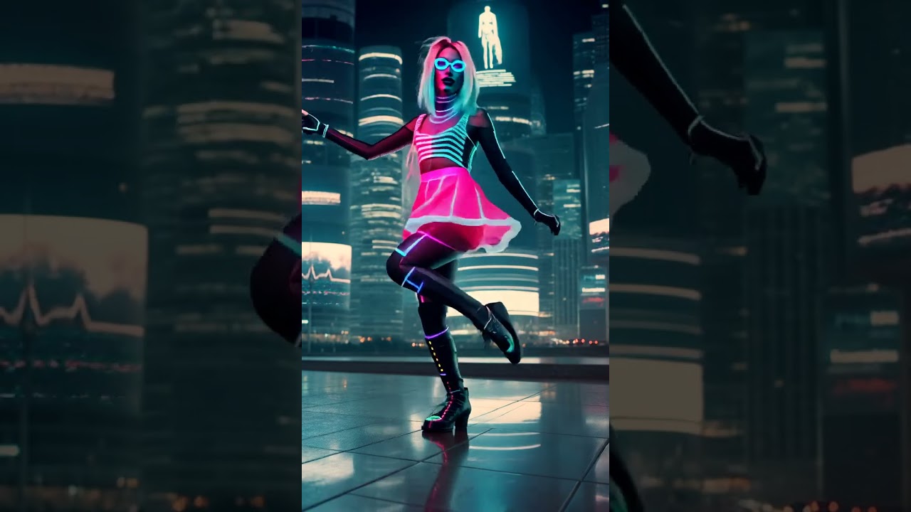 Cyberpunk Dance Queen – Futuristic Moves in Neon Lights! 🔥💃