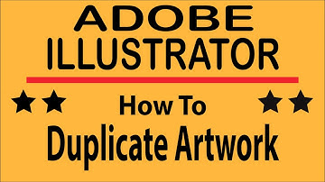 How To Duplicate Objects Or Artwork In Adobe Illustrator Tutorial CC
