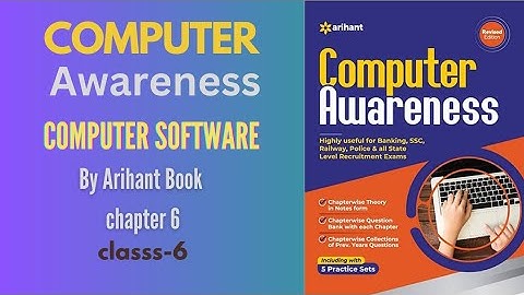 COMPUTER SOFTWARE || Computer  awareness|| By ARIHANT  Class 6th #jkssb #ssc #jkpsi #jkssbvlw