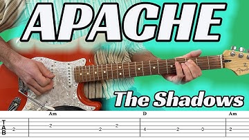 Apache - guitar lesson with tabs & chords (The Shadows)