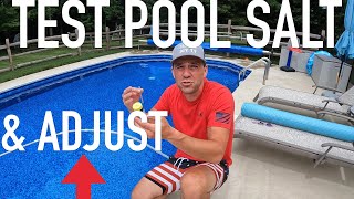 Test Salt Water Levels and How to Adjust Salt Level in Pool 3 ways  #DIY #pool #salt