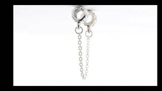 Sterling Silver Reflections Security Chain Heart Bead