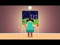 Vector Animation Of A Man Working At The Computer From Home