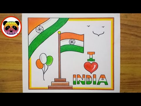 How to Draw Independence or Republic Day Drawing with Colours for  Beginners. Mahatma Gandhi Drawing | Independence day drawing, Drawings, Art  journal inspiration