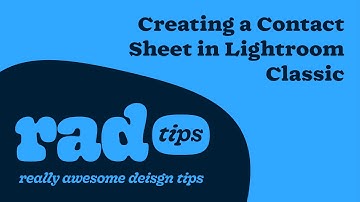 Creating a Contact Sheet in Adobe Lightroom Classic