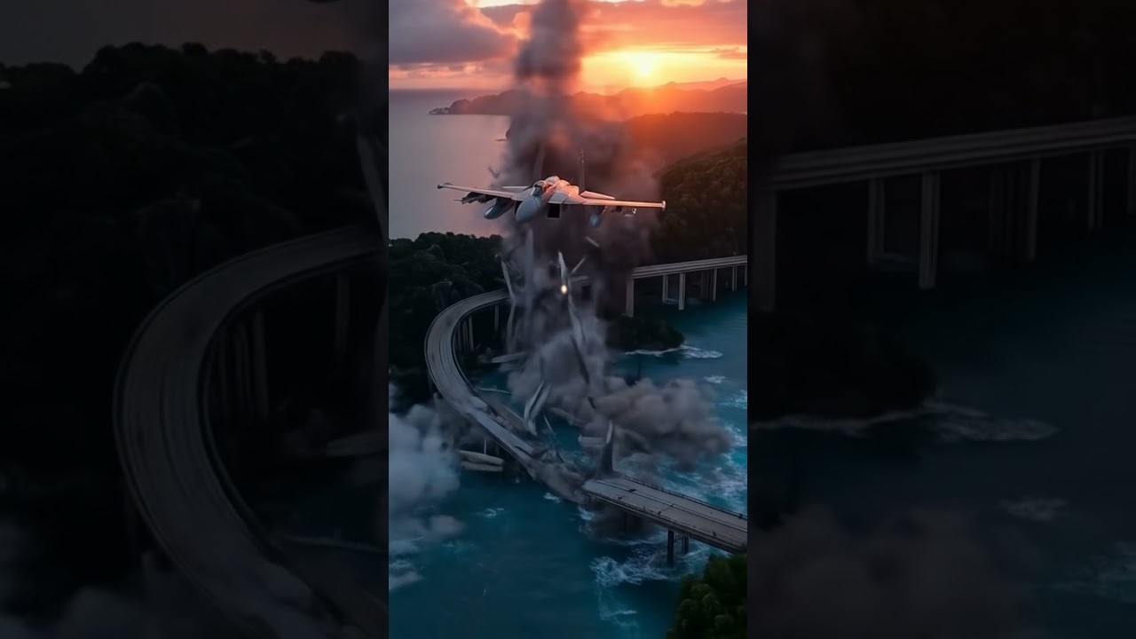 যুদ্ধবিমান হামলায় ব্রিজ বিধ্বস্ত✈️✈️ #fighter #military #airforce #shortvideo #viral #shorts