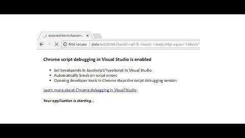 Disabled Chrome Script Debugging In Visual Studio