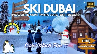 Ski Dubai Snow Park Adventure ❄️Ski Dubai Mall of the Emirates Full Tour + Fun Activities🏂 #skidubai