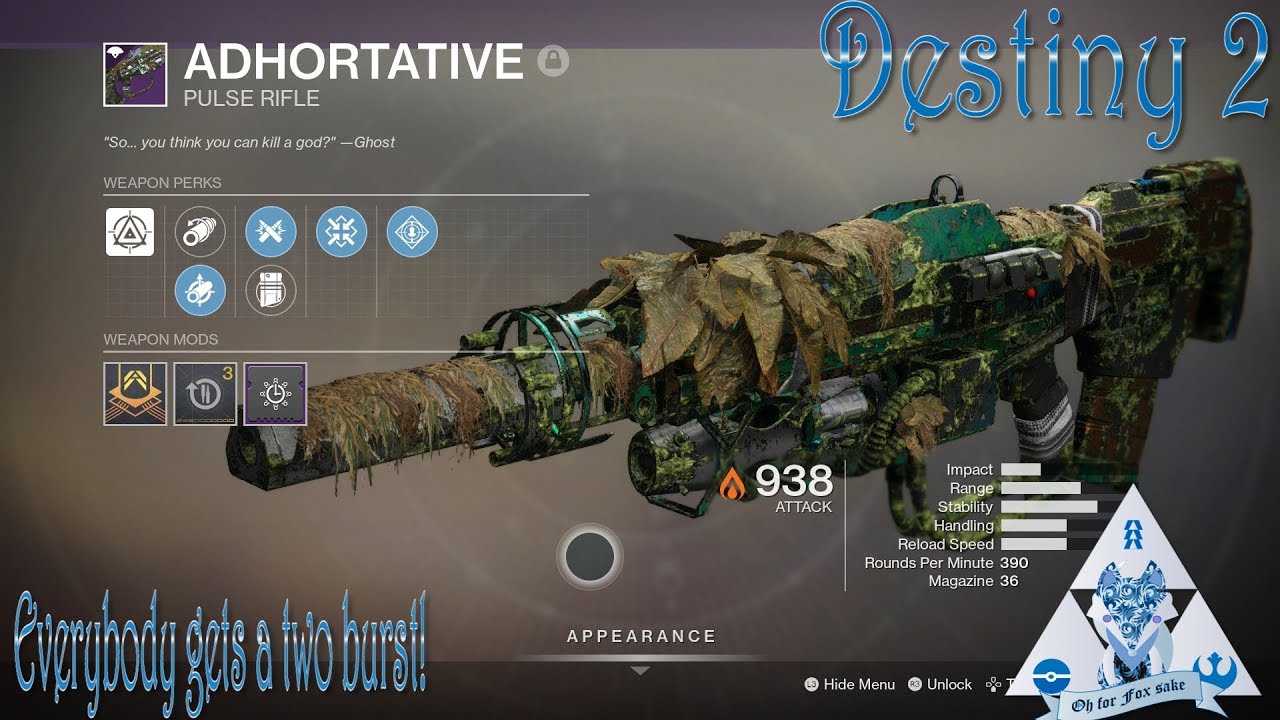 Destiny 2 Adhortative - You Get Two Bursted, You Get Two Bursted