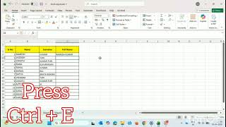 Ctrl+E | Ctrl + E Magic in Excel 😲 | Flash Fill Trick You Must Know
