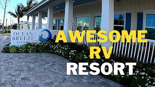 Ocean Breeze RV Resort Jensen Beach FL | RV Resort Review and Tour | RV Living Full Time