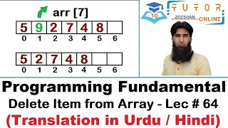 How to Delete Item from Array | C Language LECTURE – 64 |