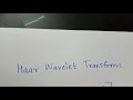 Problem on Haar Wavelet transform (vector)