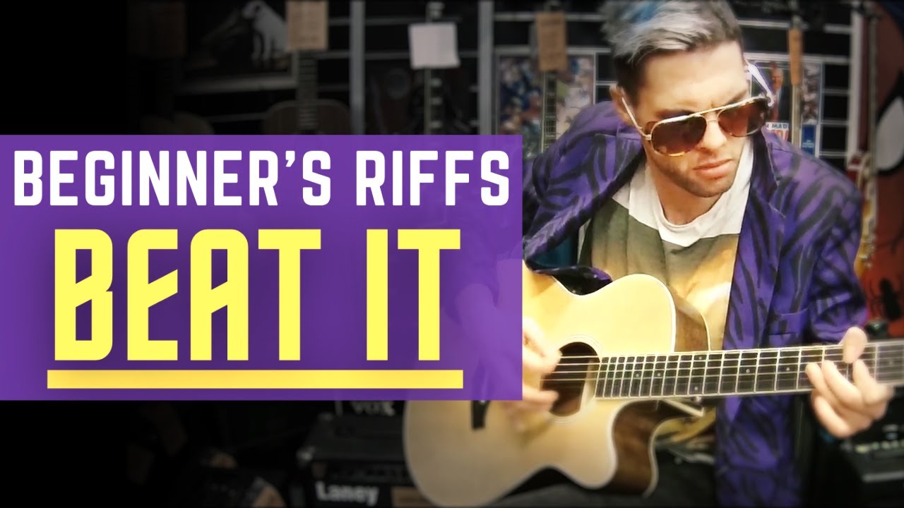 Guitar Riffs For Beginners - Beat it (Tutorial)
