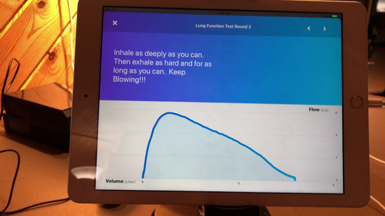 Completed spirometry test app demo YouTube