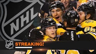 Bruins put together 18-game point streak
