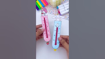 DIY Paper Craft Thermometer 🌡️ #shorts #youtubeshorts #diy #craft #papercraft #shortvideo