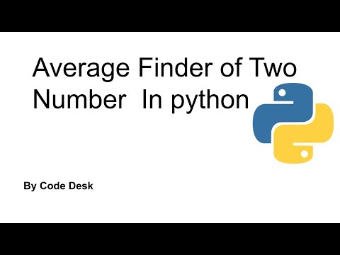 Average Finder of Two Number  In python || By Code Desk