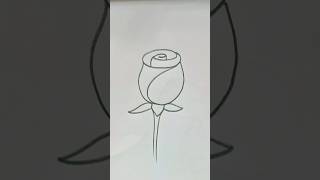 Easy Drawing trick। Rose Drawing Tutorial। #drawing #art #shorts
