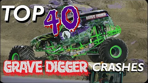 Top 40 Grave Digger Crashes!