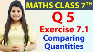 Q 5(a to e), Ex 7.1 - Comparing Quantities - Chapter 7, Maths Class 7th - NCERT, CBSE