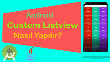 Custom Listview nasıl yapılır? (Android Studio)