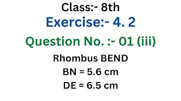 Practical Geometry | Exercise 4.2 Question :-01 (iii) | Class 8th mathematics | NCERT solution