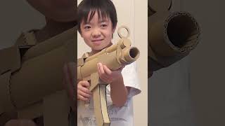 ダンボールでフルオート輪ゴム連射サブマシンガンを作った！ shorts