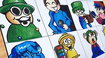 FNF - Drawing Golden Apple | Drawing Dave & Bambi Friday Night Funkin