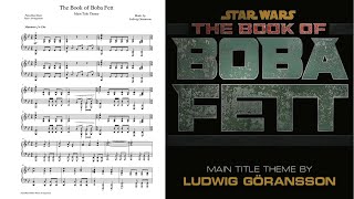 Miniatura de "The Book of Boba Fett - Main Title Theme - piano solo music sheet"