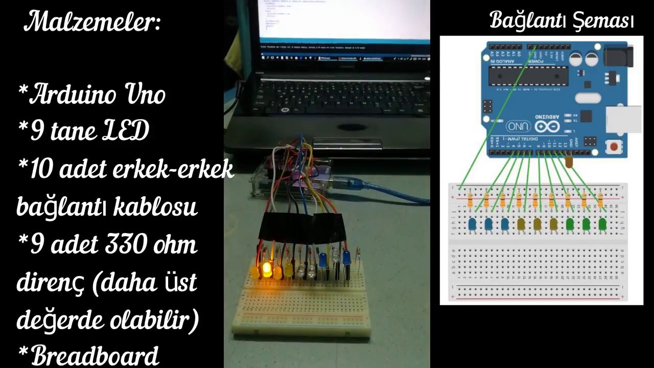 Arduino İle Çoklu LED Uygulaması | Multiple Blinking LED on the Arduino ...
