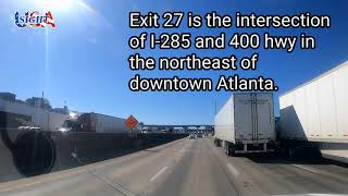 Atlanta traffic: One hour ---- Circle Atlanta along I-285 counterclockwise