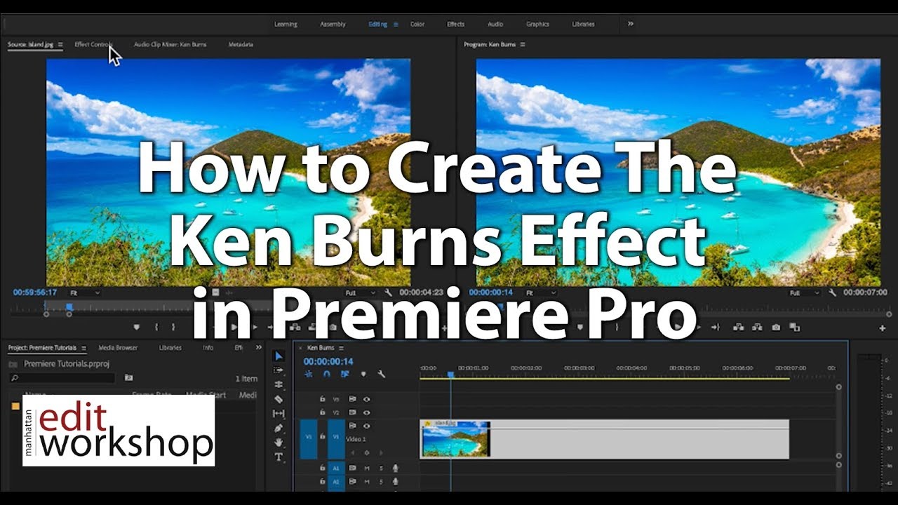 Learn how to Create the 'Ken Burns Effect' in Premiere Pro YouTube